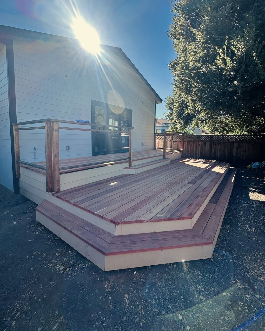 The new rear deck