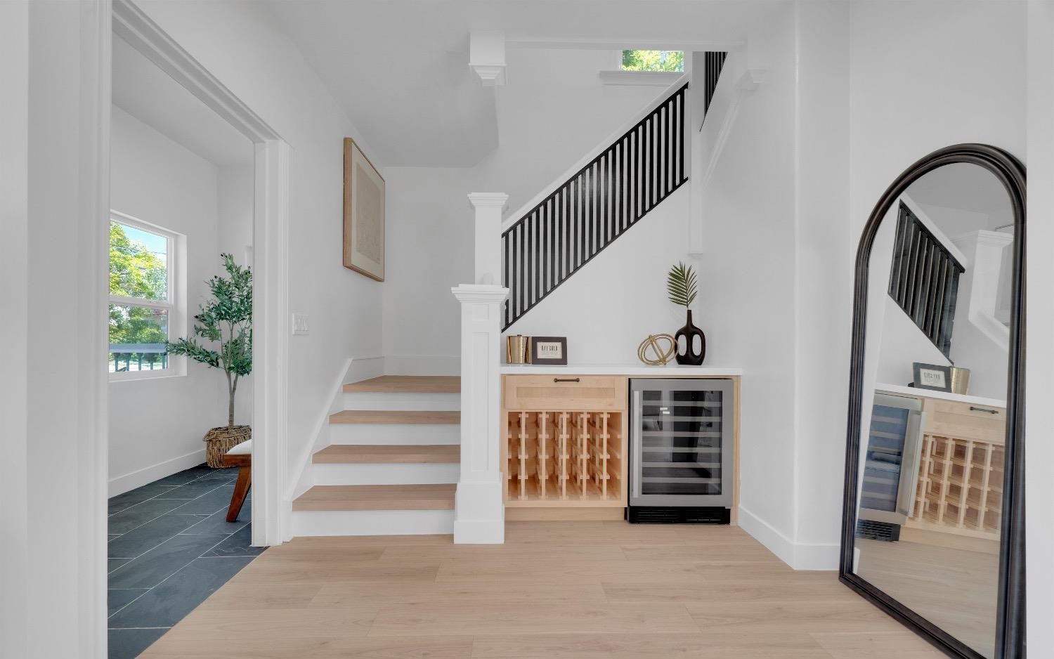 The new entry and stair