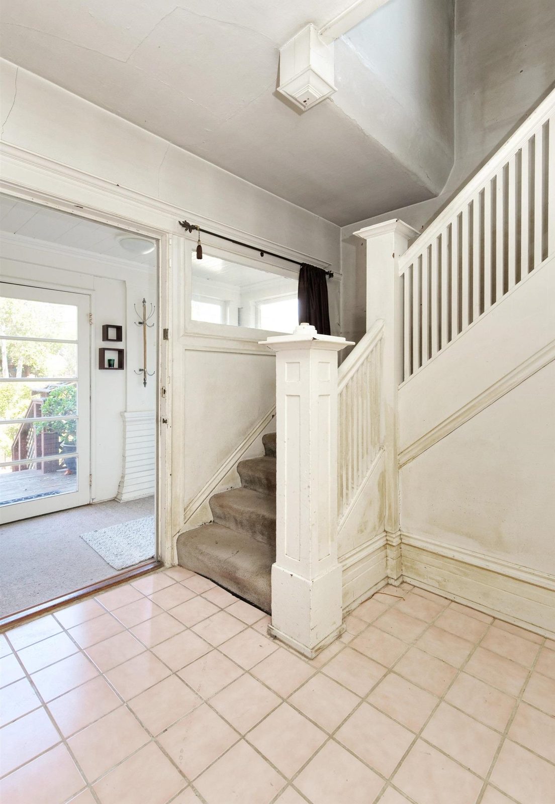 The original entry and stair