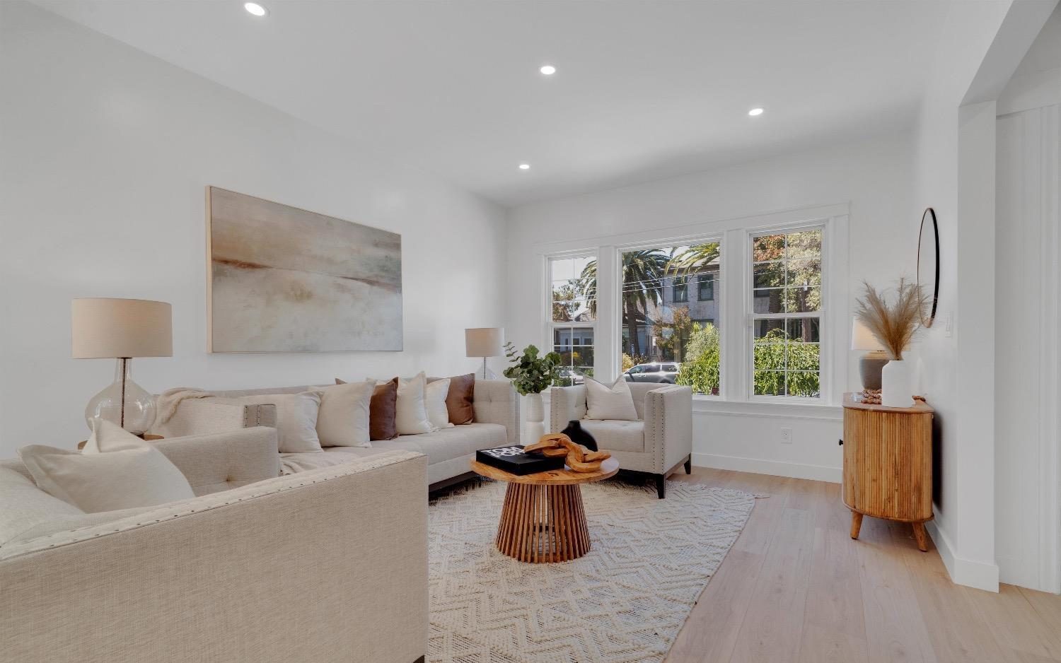 The finished living room