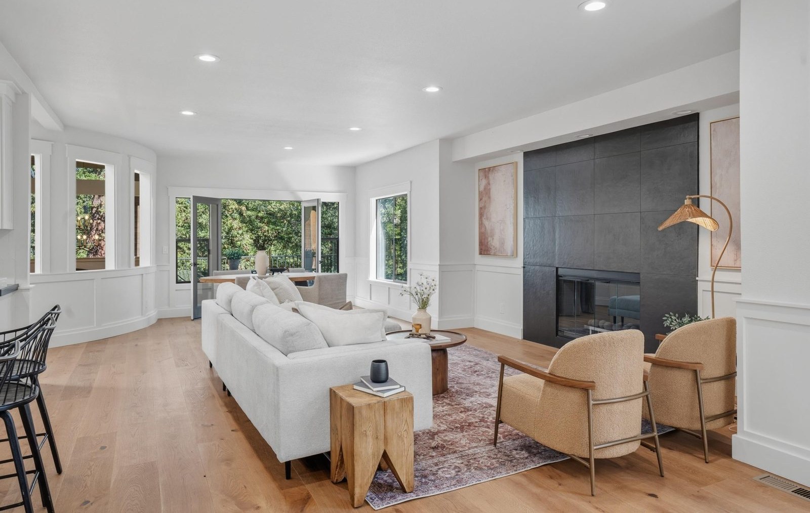 The family room after