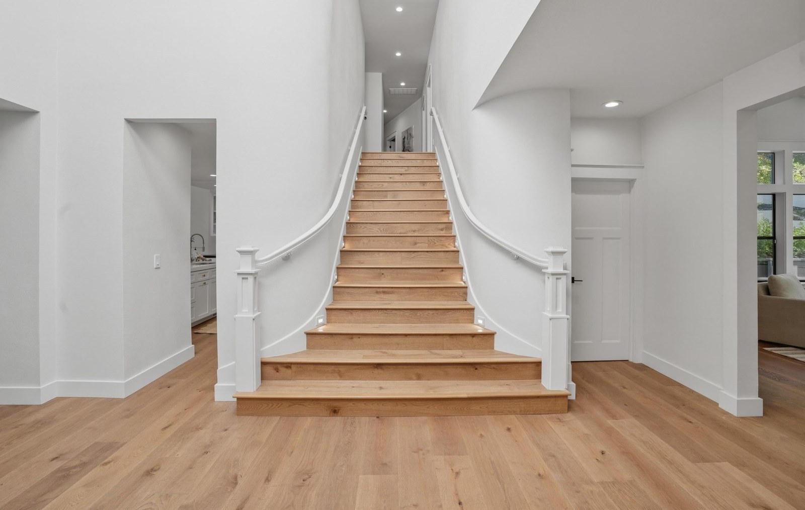The main stair in white oak