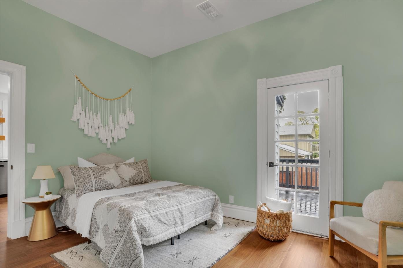 The front bedroom after