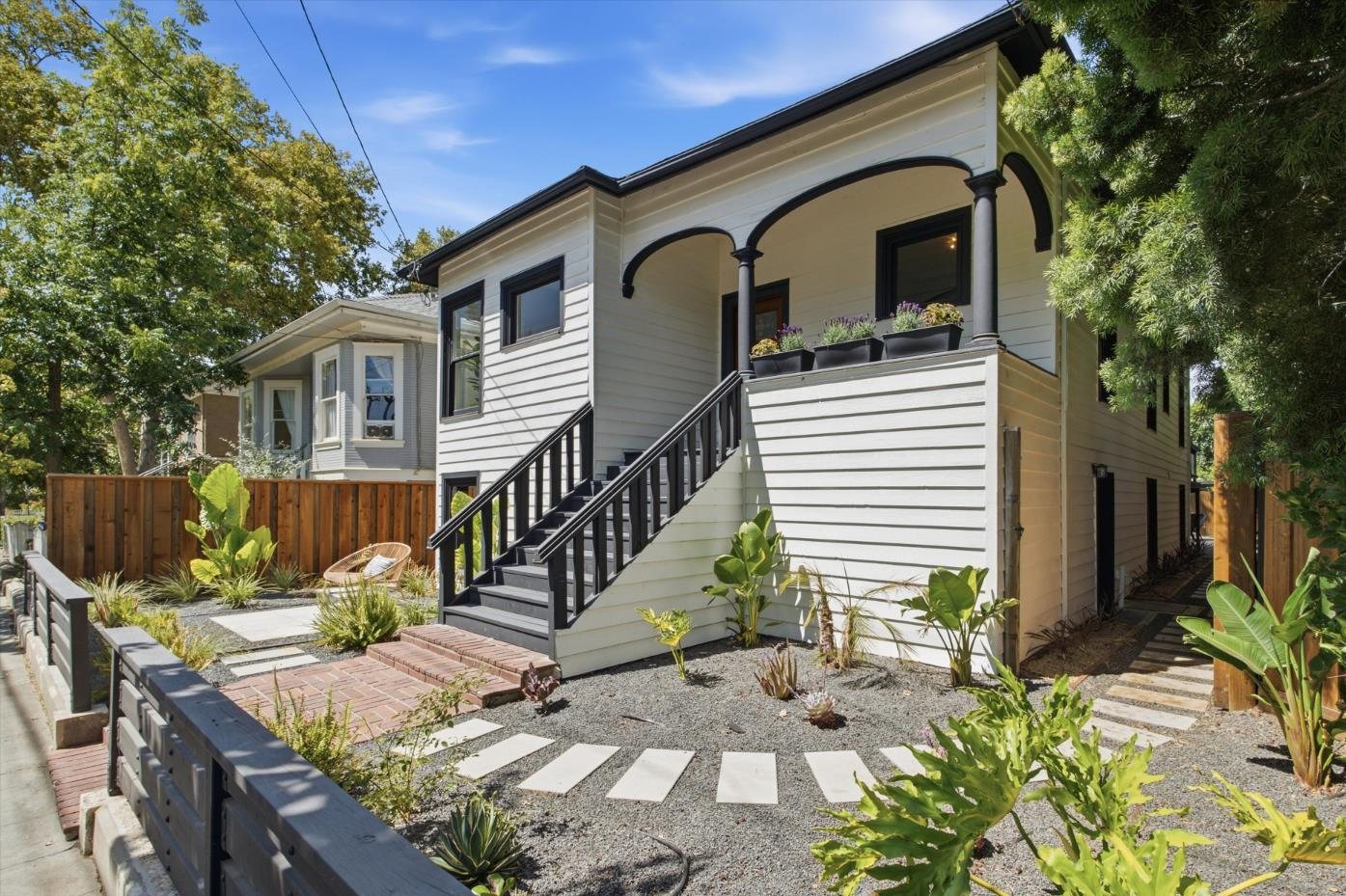 The front of the house after